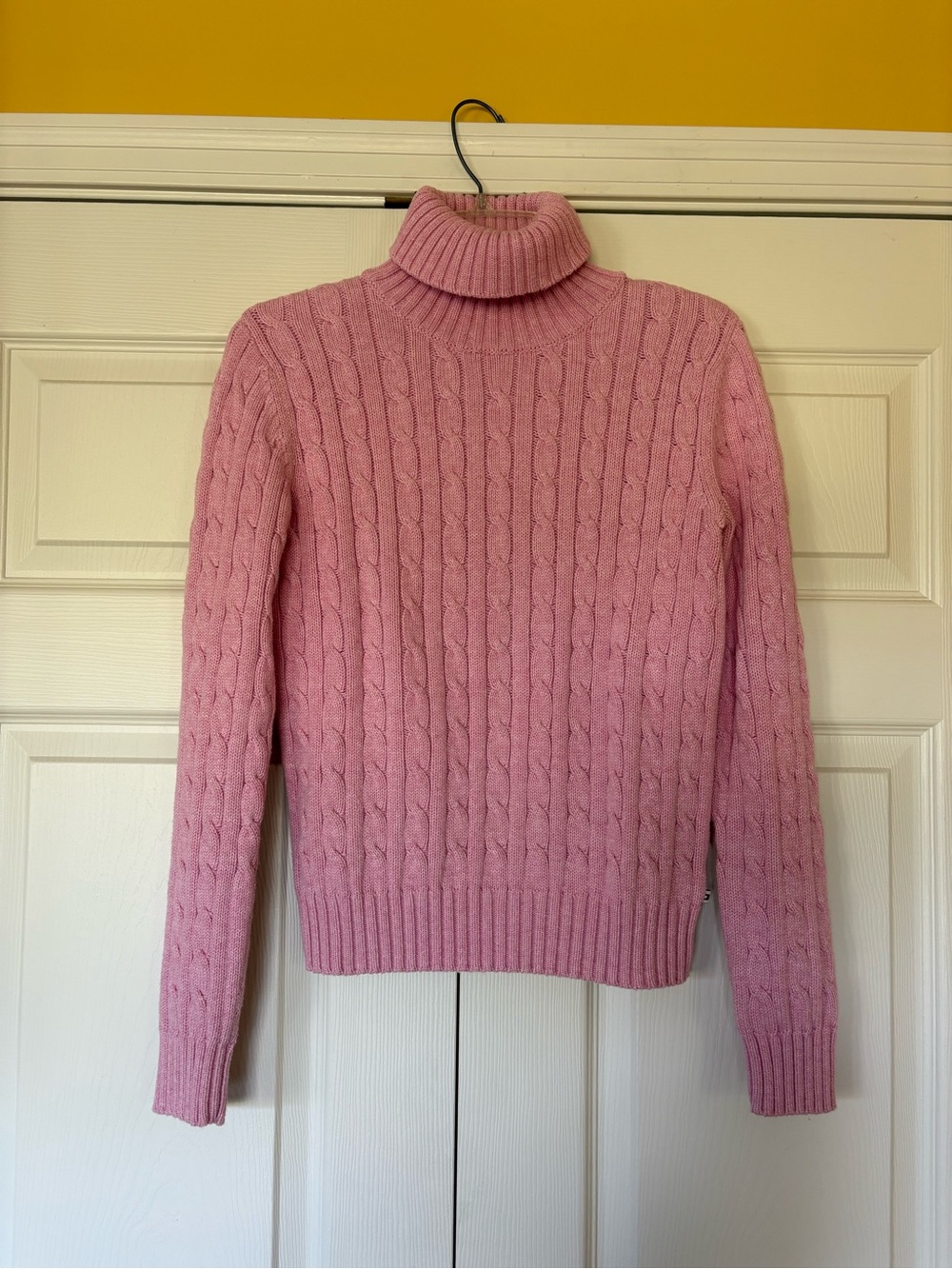 Tommy Hilfiger Pink Cable Turtleneck Sweater